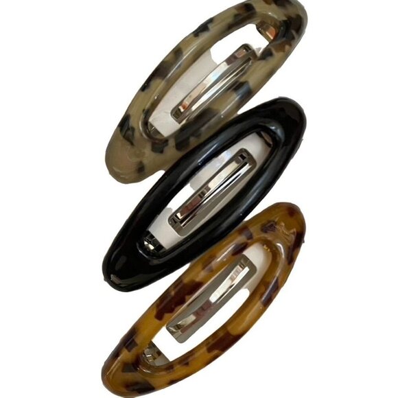 Gimme 3 Fashion Large Oval Barrettes - Picture 3 of 4